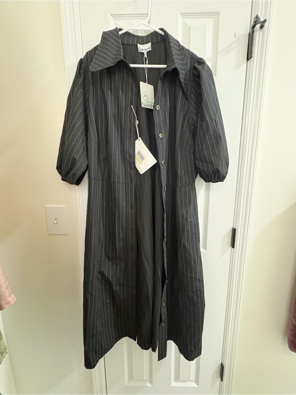 NWT Ganni pinstripe dress